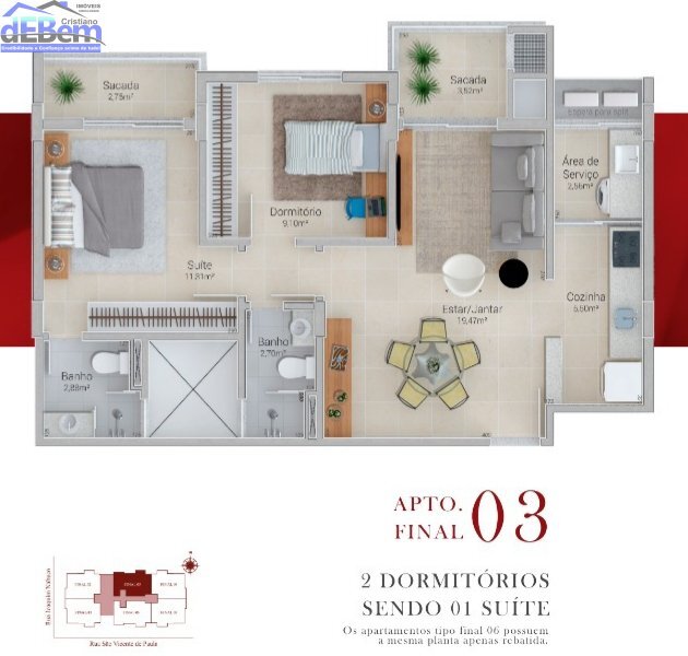 Apartamento à venda com 2 quartos, 70m² - Foto 12