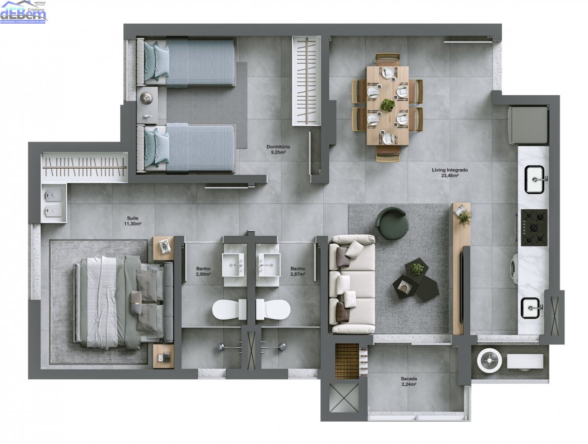 Apartamento à venda com 2 quartos, 65m² - Foto 22