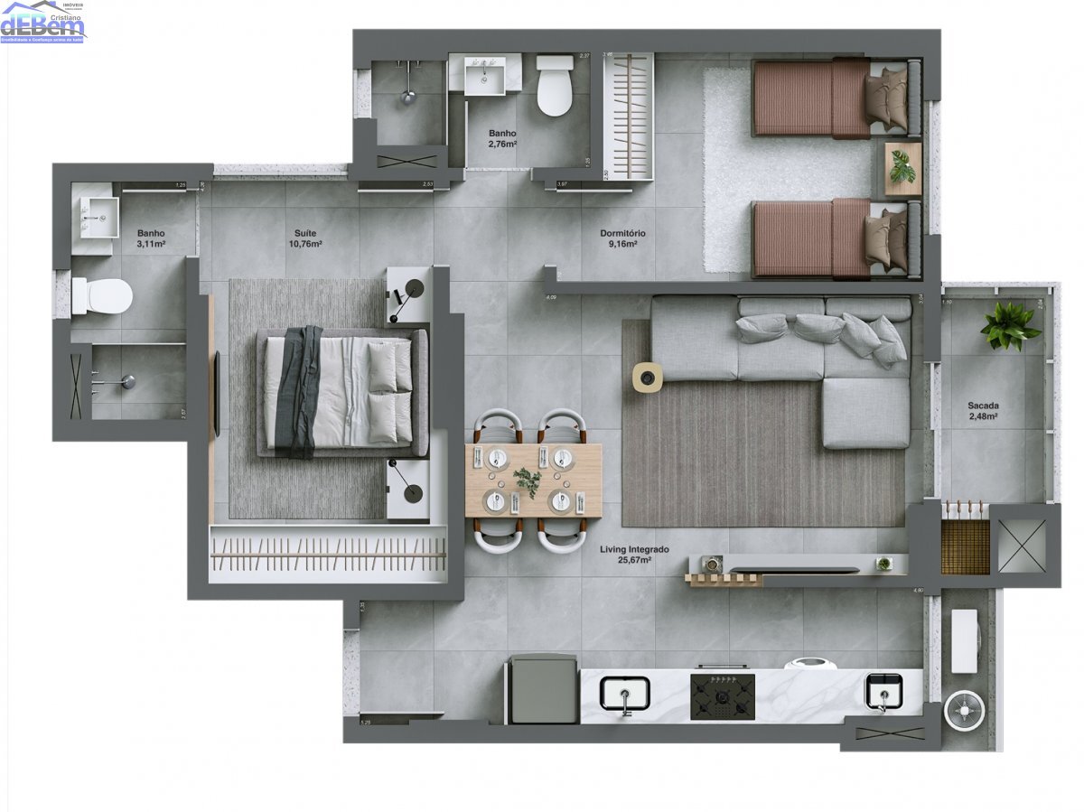 Apartamento à venda com 2 quartos, 65m² - Foto 19