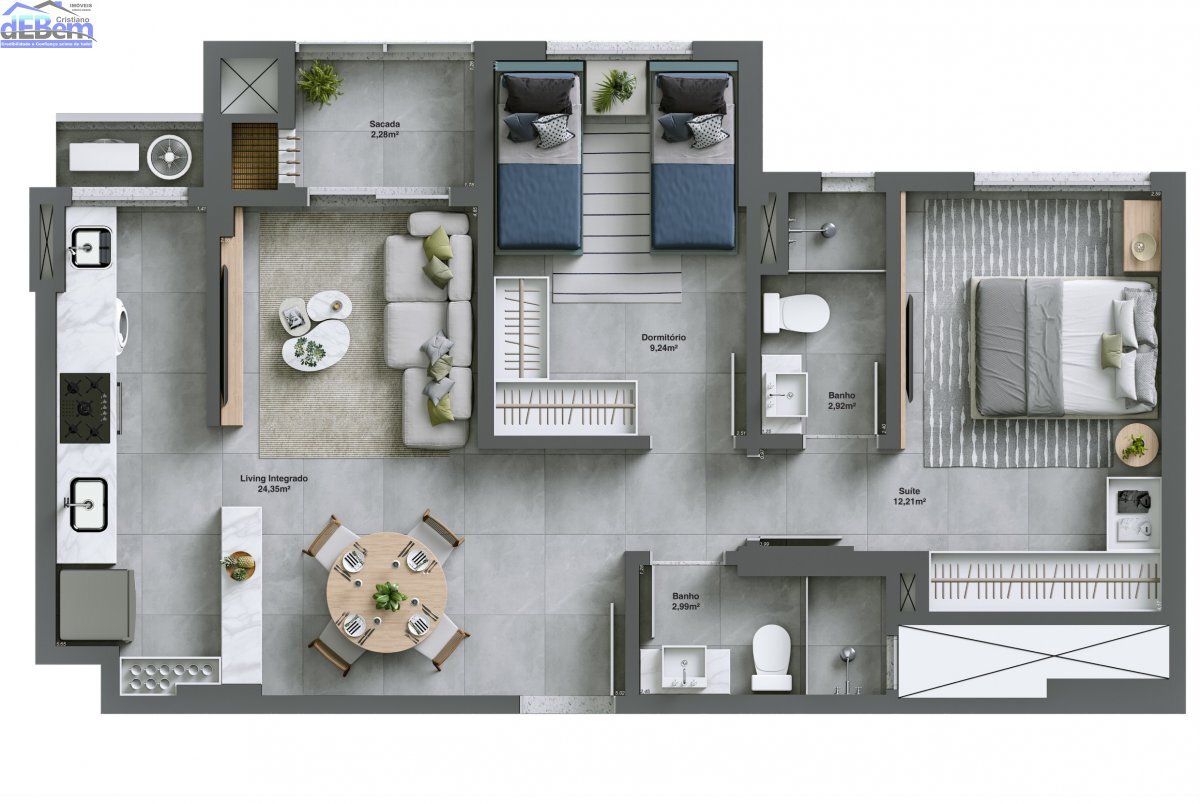 Apartamento à venda com 2 quartos, 65m² - Foto 21