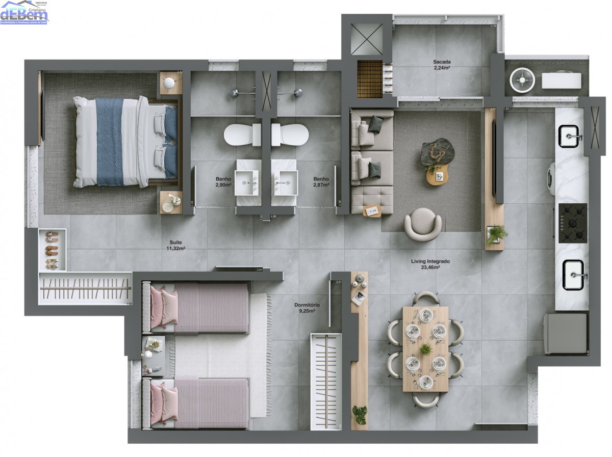 Apartamento à venda com 2 quartos, 65m² - Foto 20