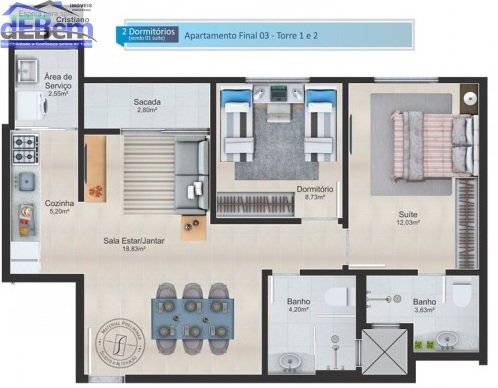 Apartamento à venda com 2 quartos, 69m² - Foto 23