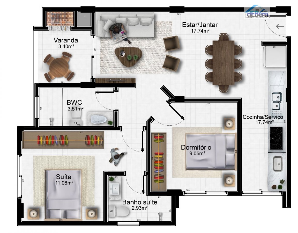 Apartamento à venda com 2 quartos, 67m² - Foto 13