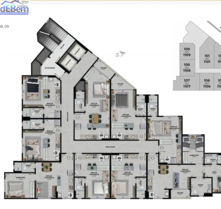 Apartamento à venda com 2 quartos, 61m² - Foto 2