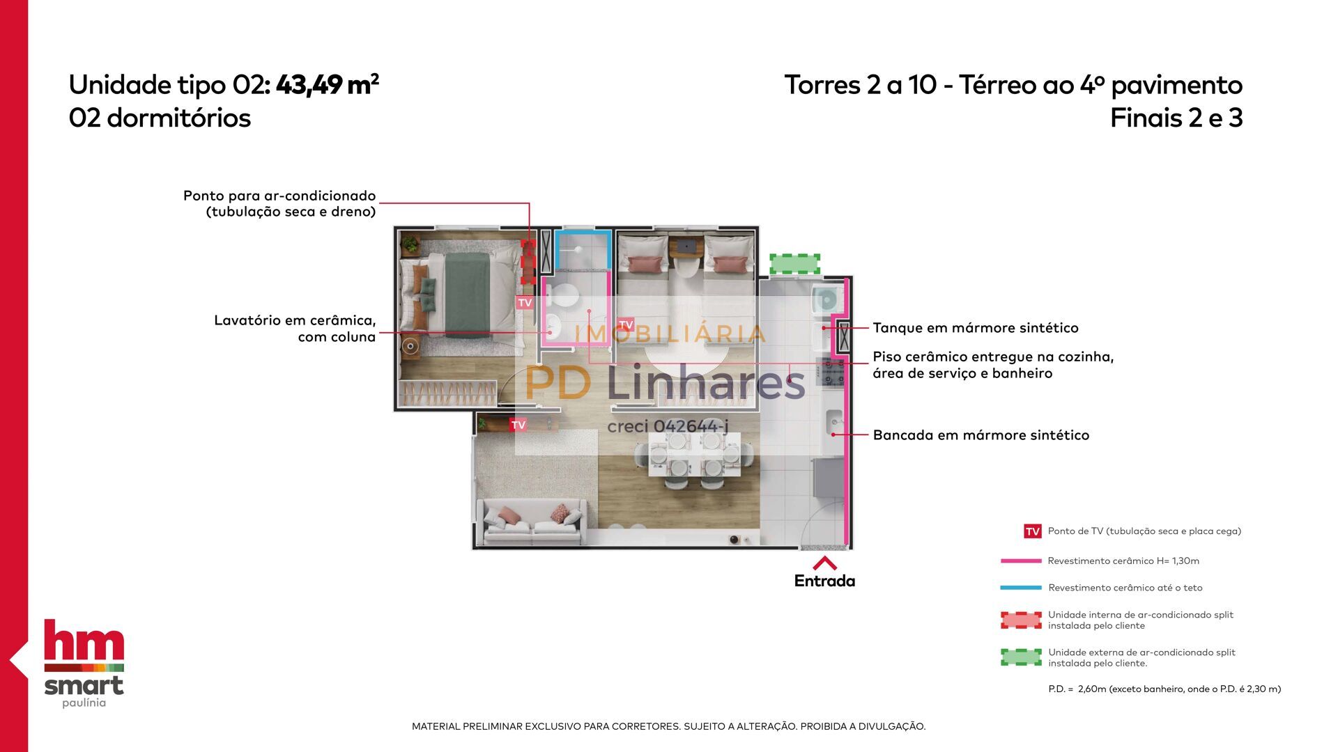 Apartamento à venda com 2 quartos, 43m² - Foto 9