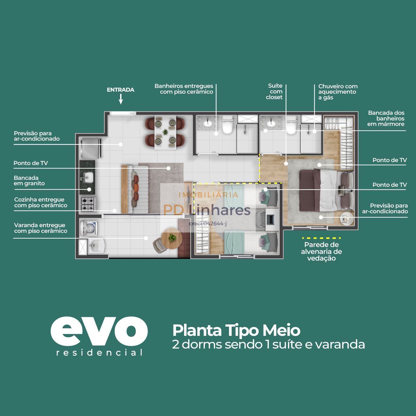 Apartamento à venda com 2 quartos, 49m² - Foto 38