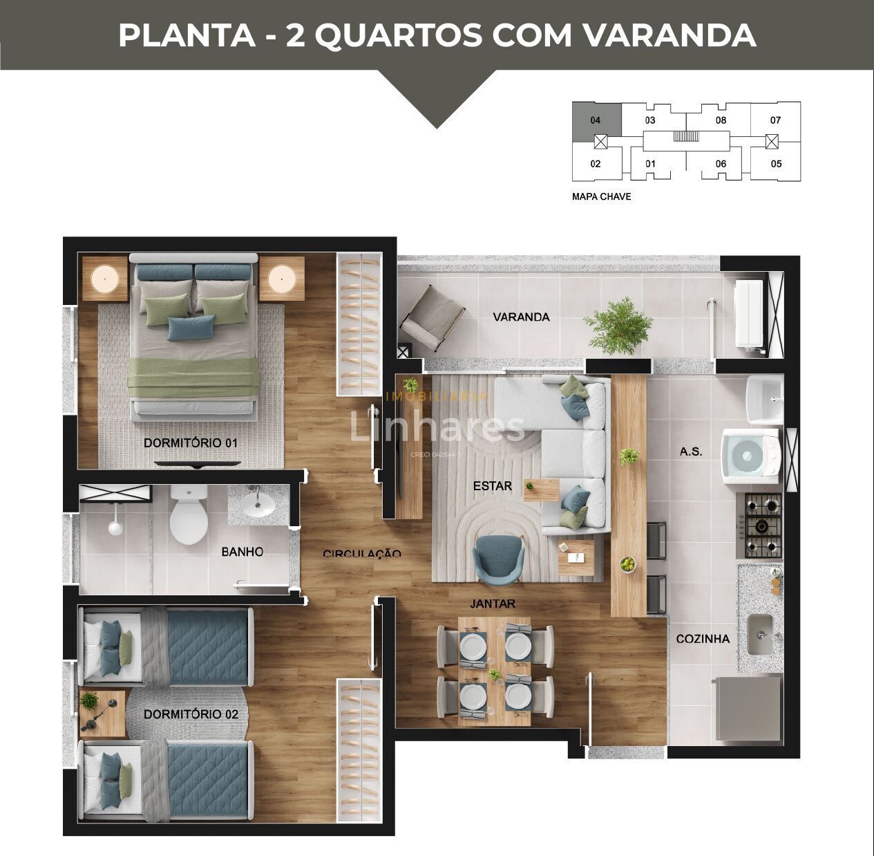 Apartamento, 2 quartos, 54 m² - Foto 23