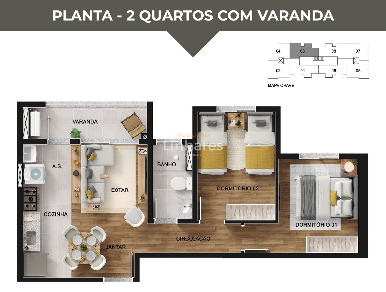 Apartamento, 2 quartos, 54 m² - Foto 24