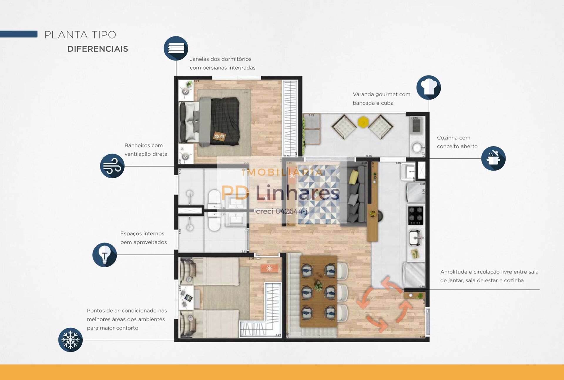 Apartamento à venda com 2 quartos, 60m² - Foto 5