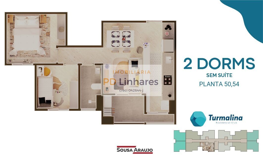 Apartamento à venda com 2 quartos, 50m² - Foto 12