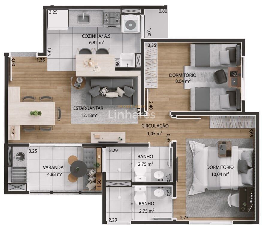 Apartamento à venda com 2 quartos, 55m² - Foto 19