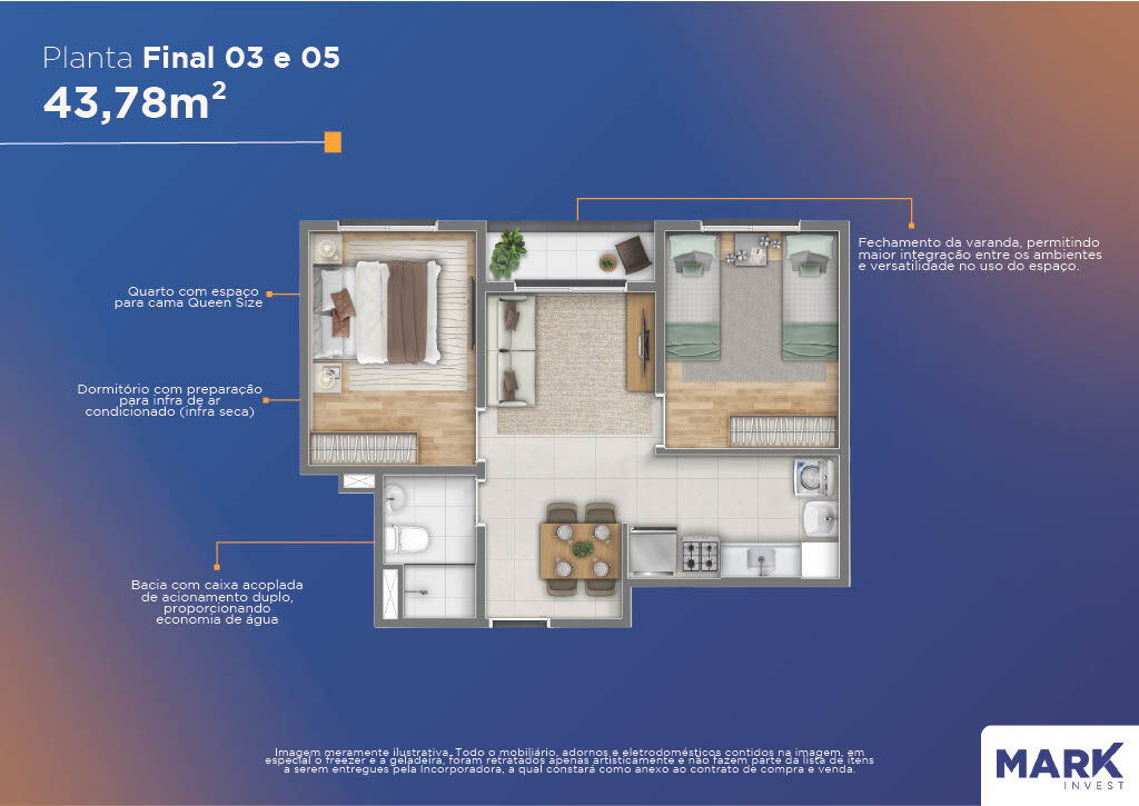 Apartamento à venda com 2 quartos, 43m² - Foto 4