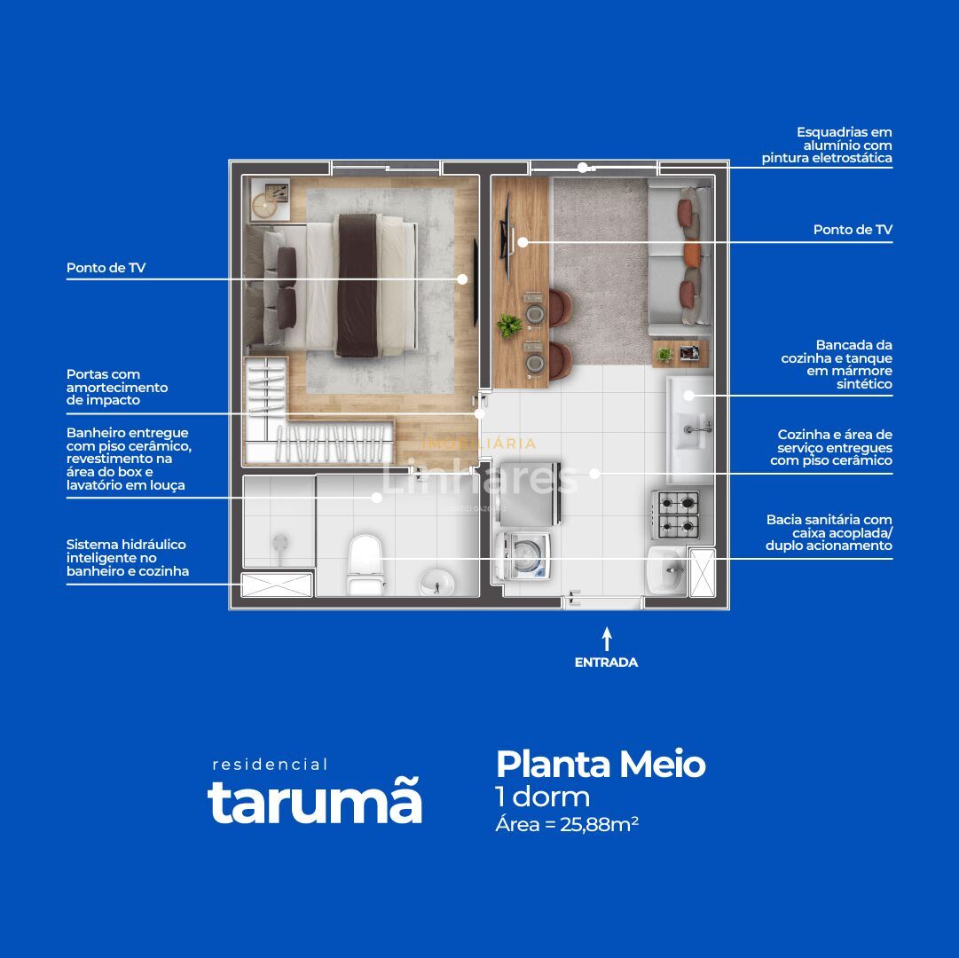 Apartamento à venda com 2 quartos, 37m² - Foto 10