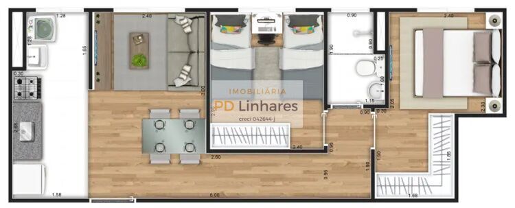 Apartamento à venda com 2 quartos, 41m² - Foto 7