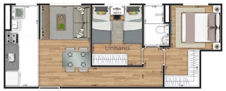 Apartamento à venda com 2 quartos, 41m² - Foto 7