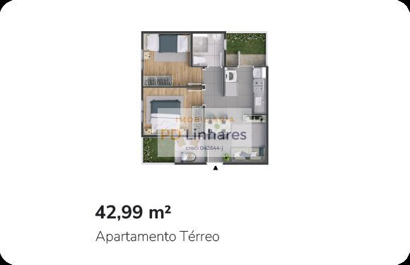 Apartamento à venda com 2 quartos, 42m² - Foto 3