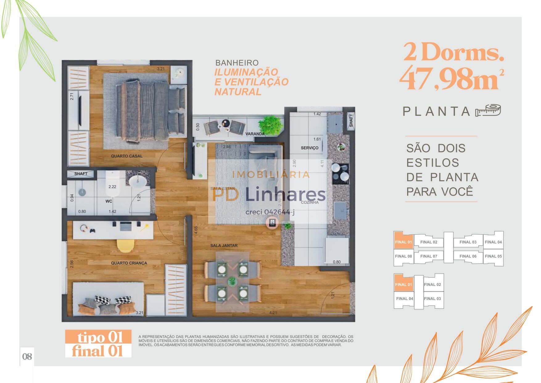 Apartamento à venda com 2 quartos, 47m² - Foto 4