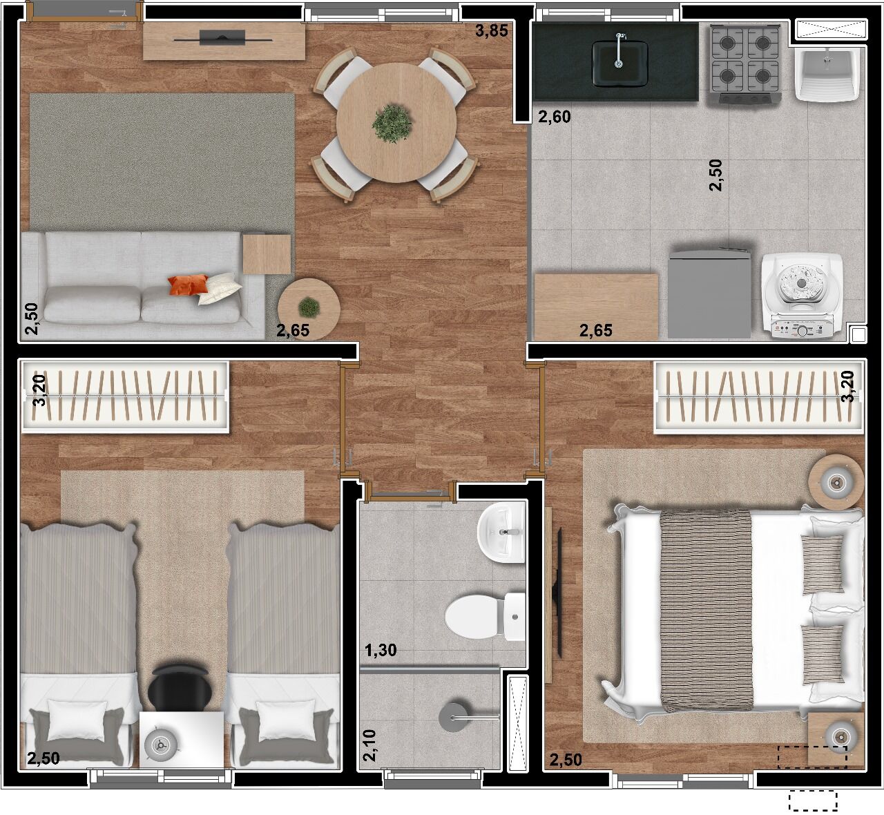 Apartamento à venda com 2 quartos, 41m² - Foto 6