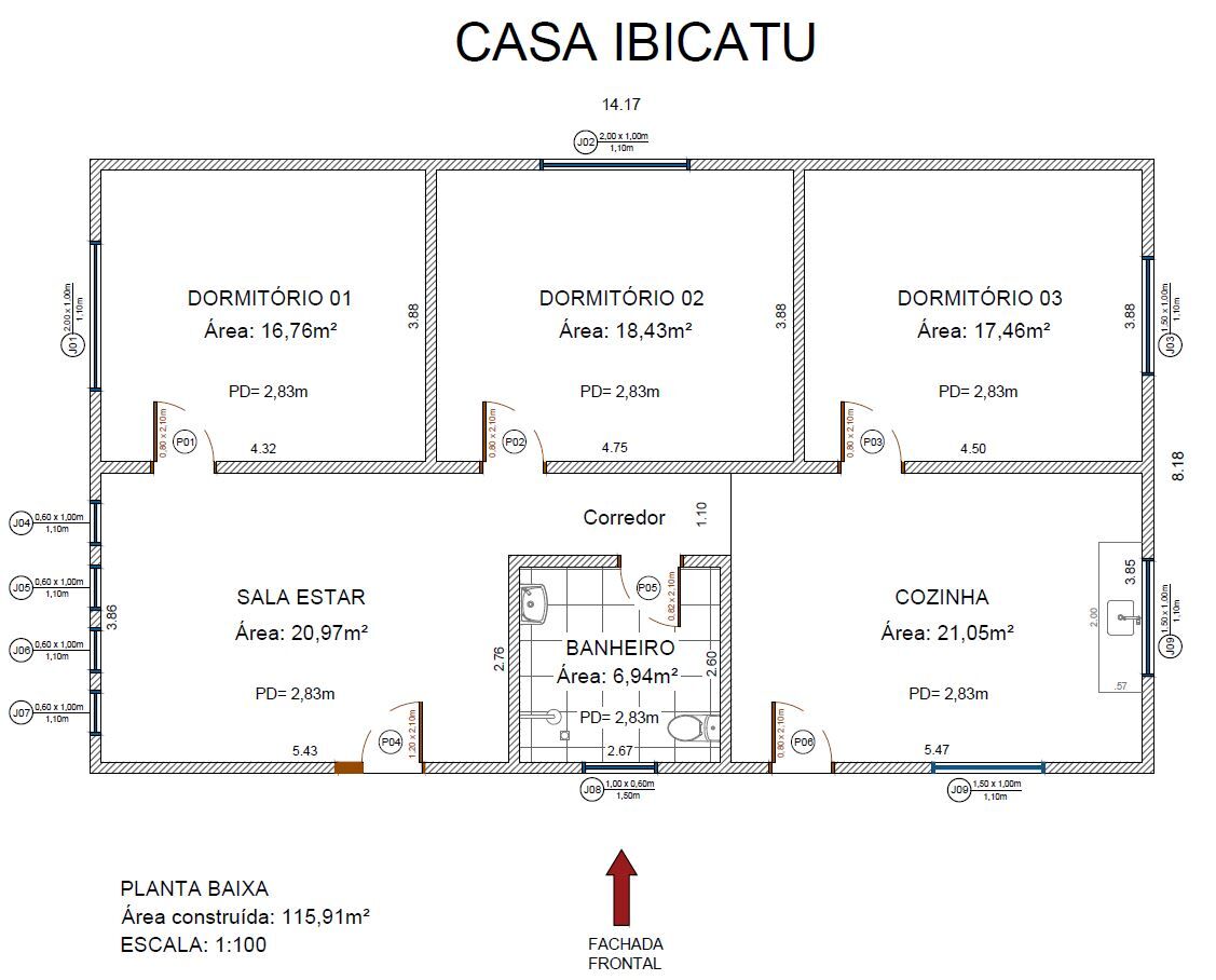 Casa, 3 quartos, 115 m² - Foto 16