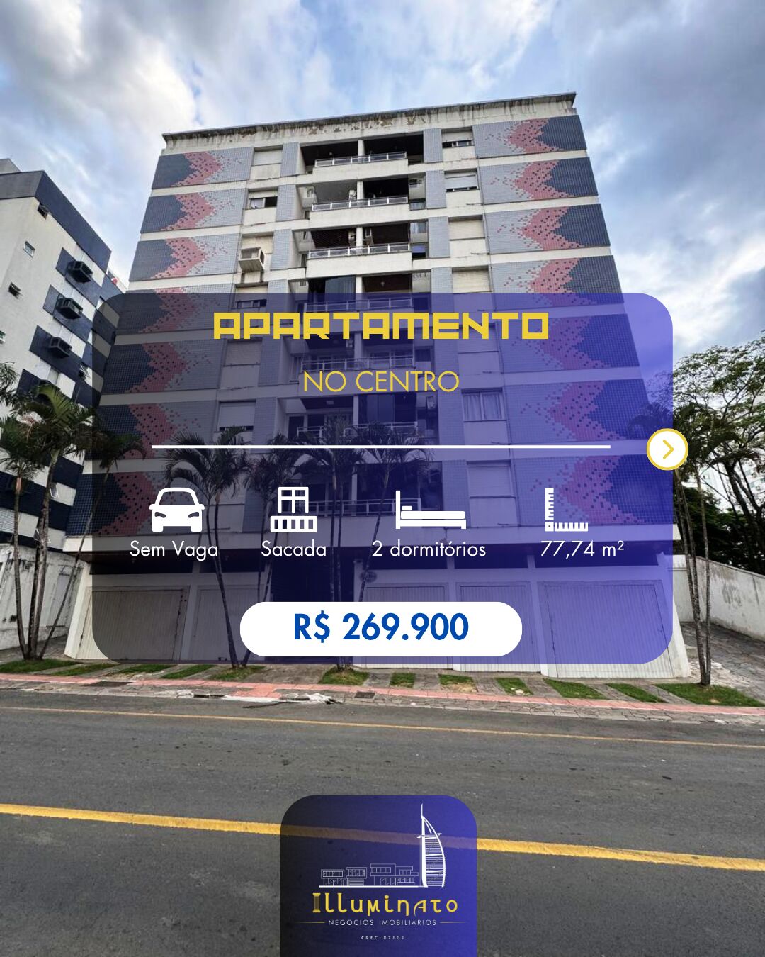 Apartamento à venda com 2 quartos, 77m² - Foto 1