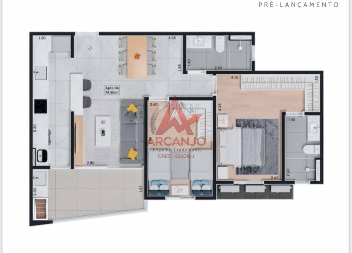 Apartamento, 2 quartos, 72 m² - Foto 5