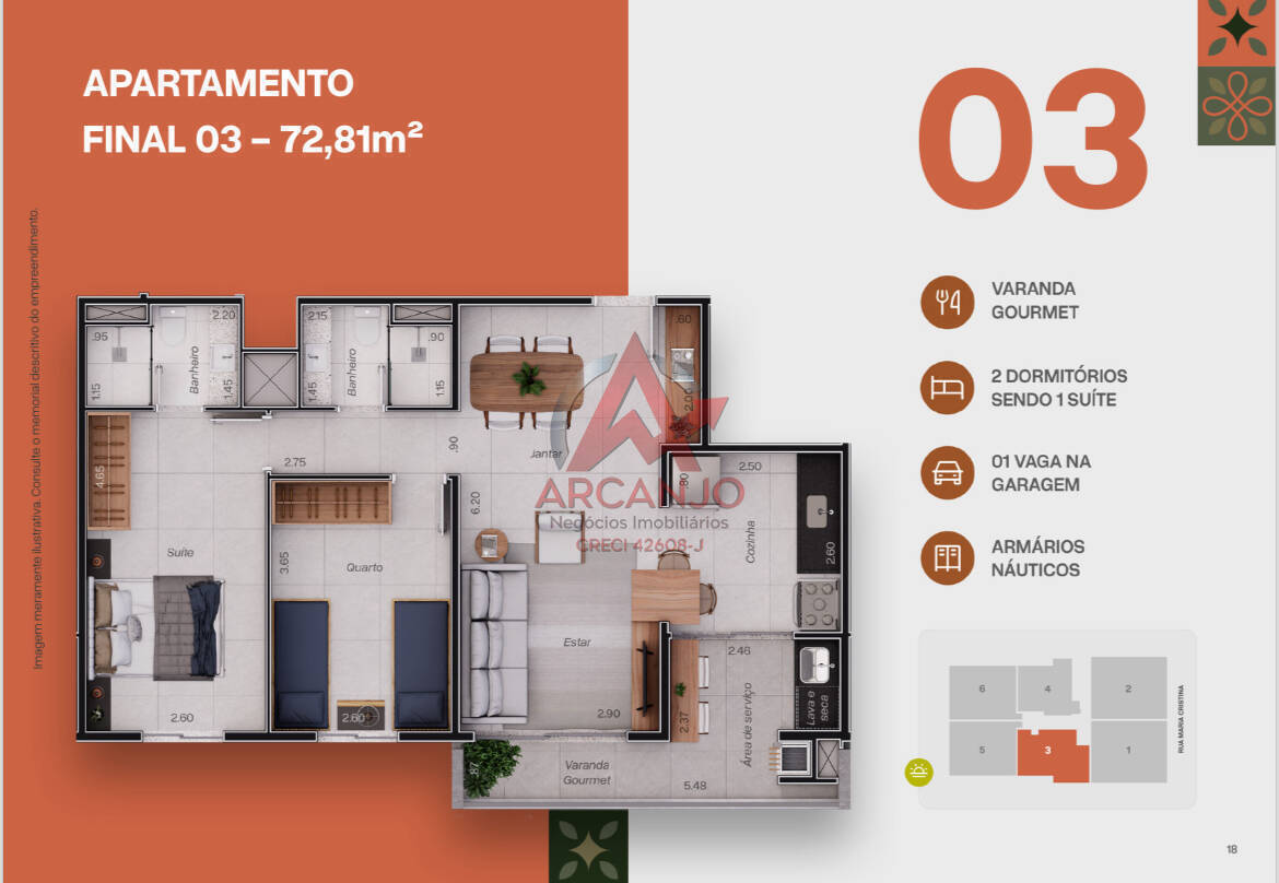 Apartamento, 2 quartos, 72 m² - Foto 12