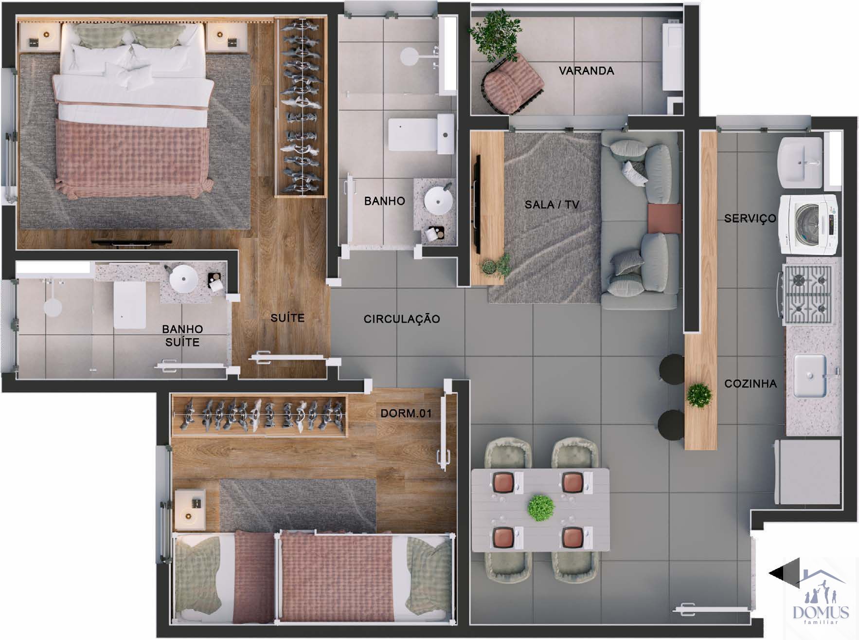 Apartamento, 2 quartos, 50 m² - Foto 49