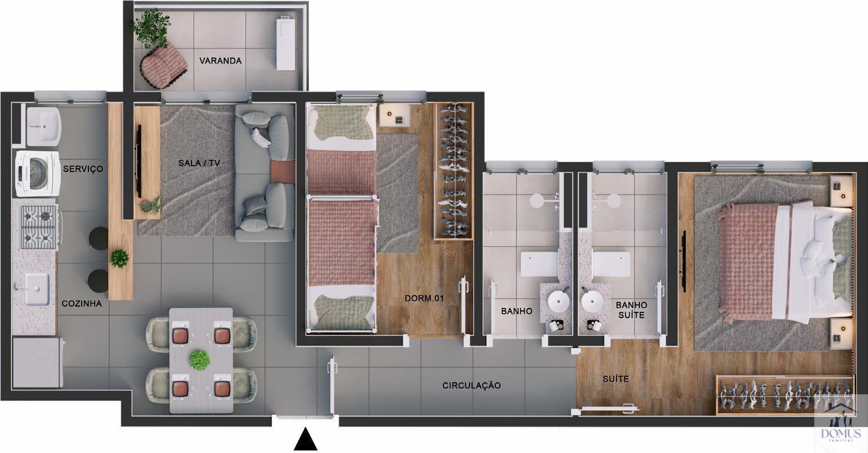 Apartamento, 2 quartos, 50 m² - Foto 50