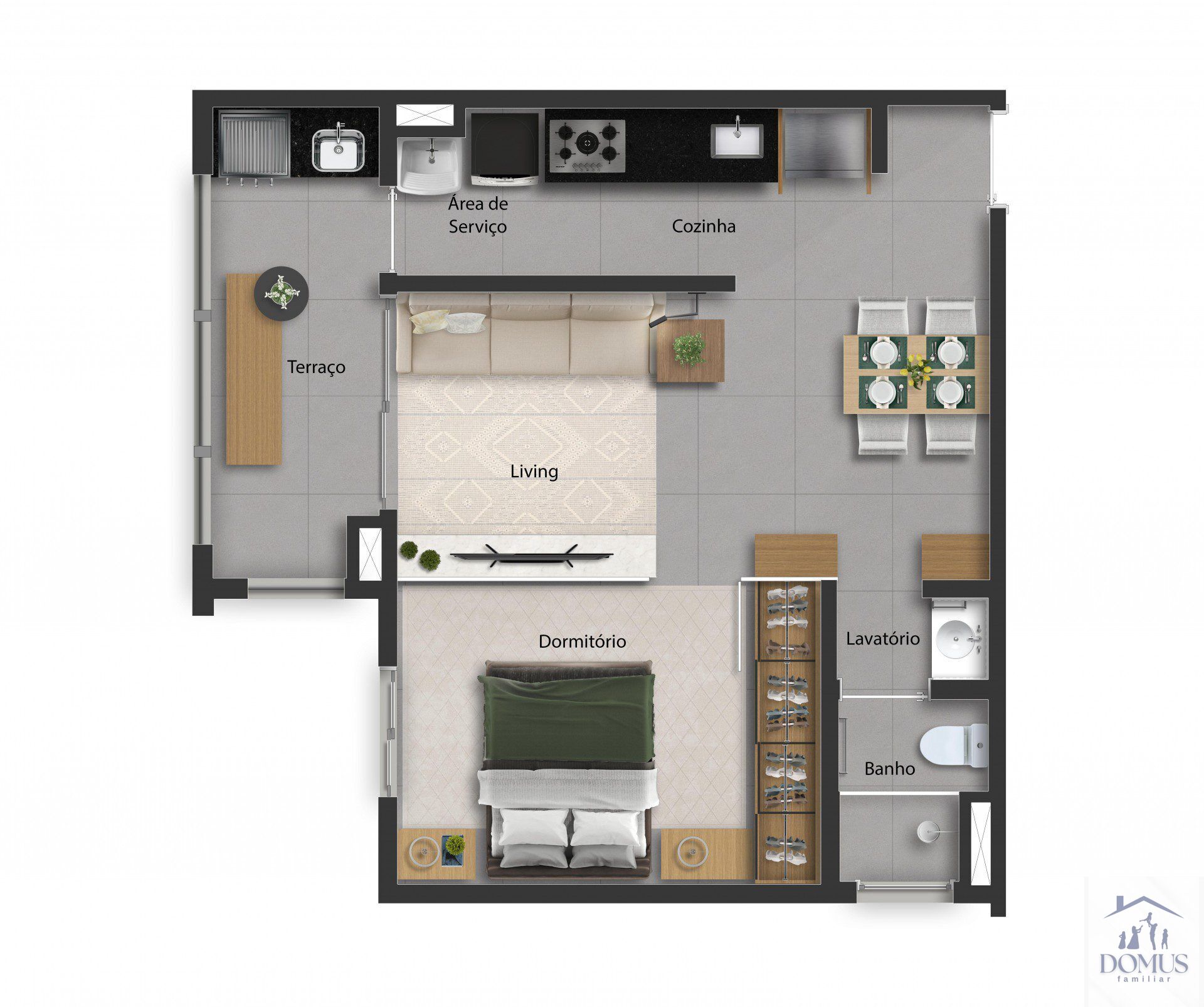 Apartamento, 1 quarto, 46 m² - Foto 4