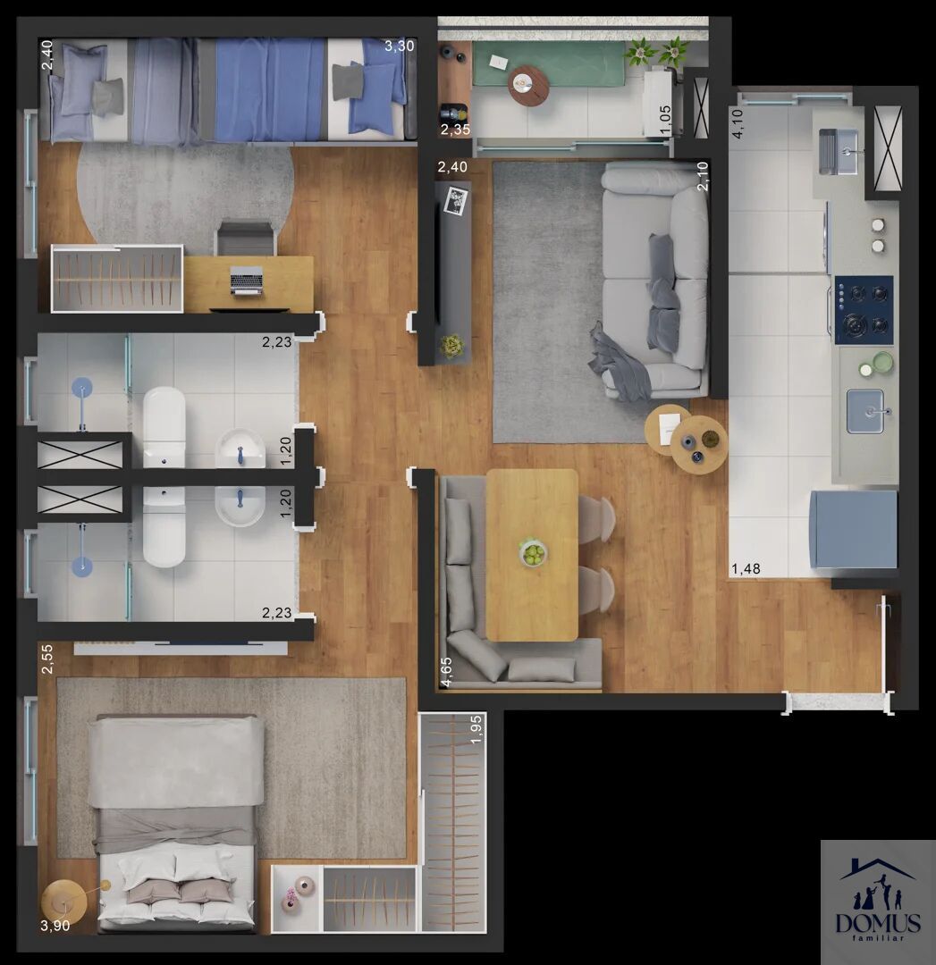 Apartamento, 2 quartos, 54 m² - Foto 6