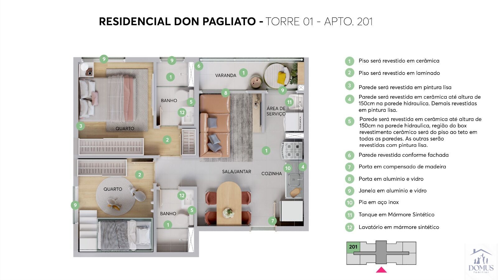 Apartamento, 2 quartos, 43 m² - Foto 1