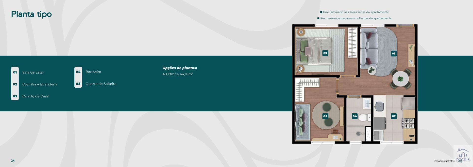 Apartamento, 2 quartos, 40 m² - Foto 2