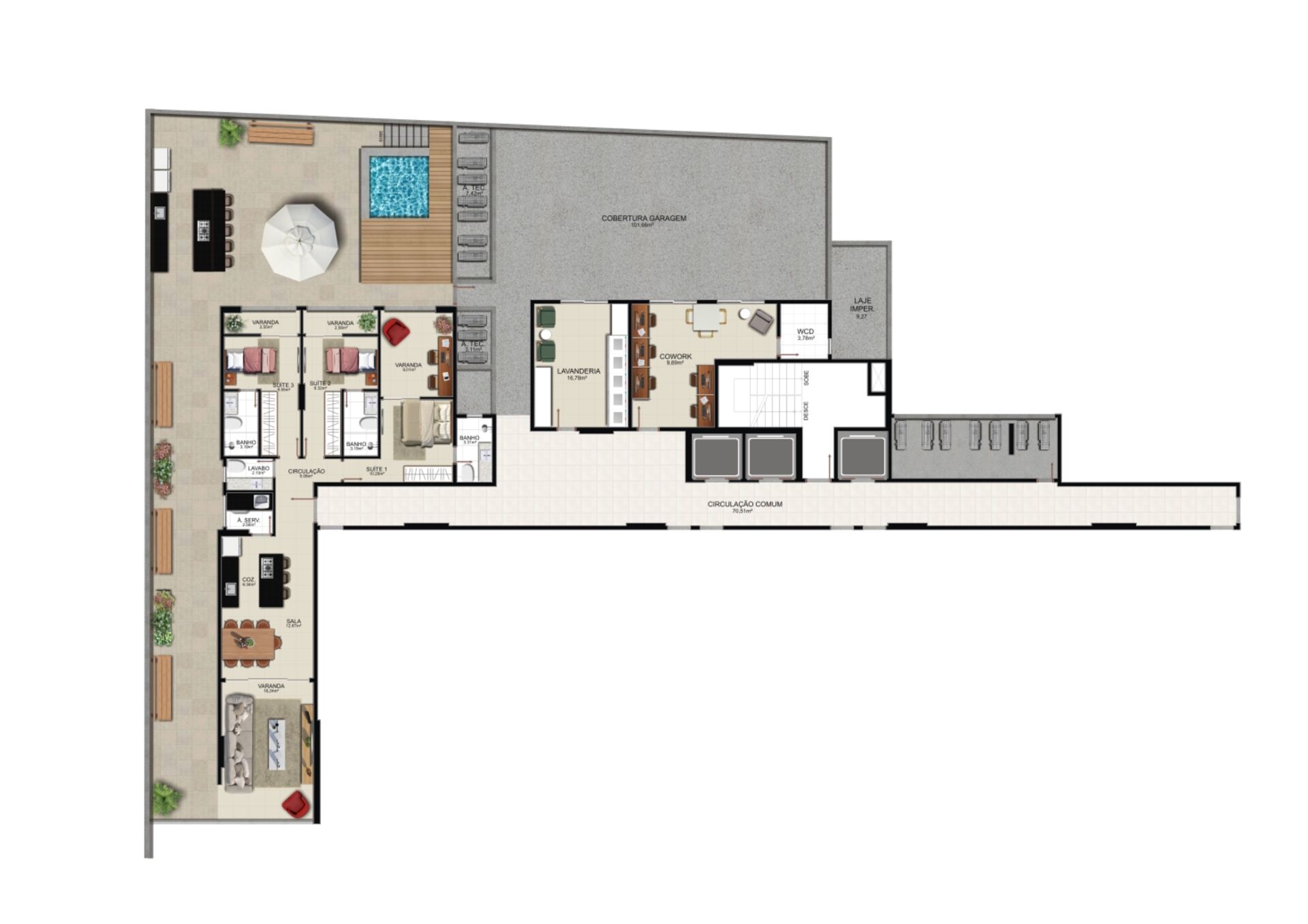 Apartamento à venda com 3 quartos, 120m² - Foto 16