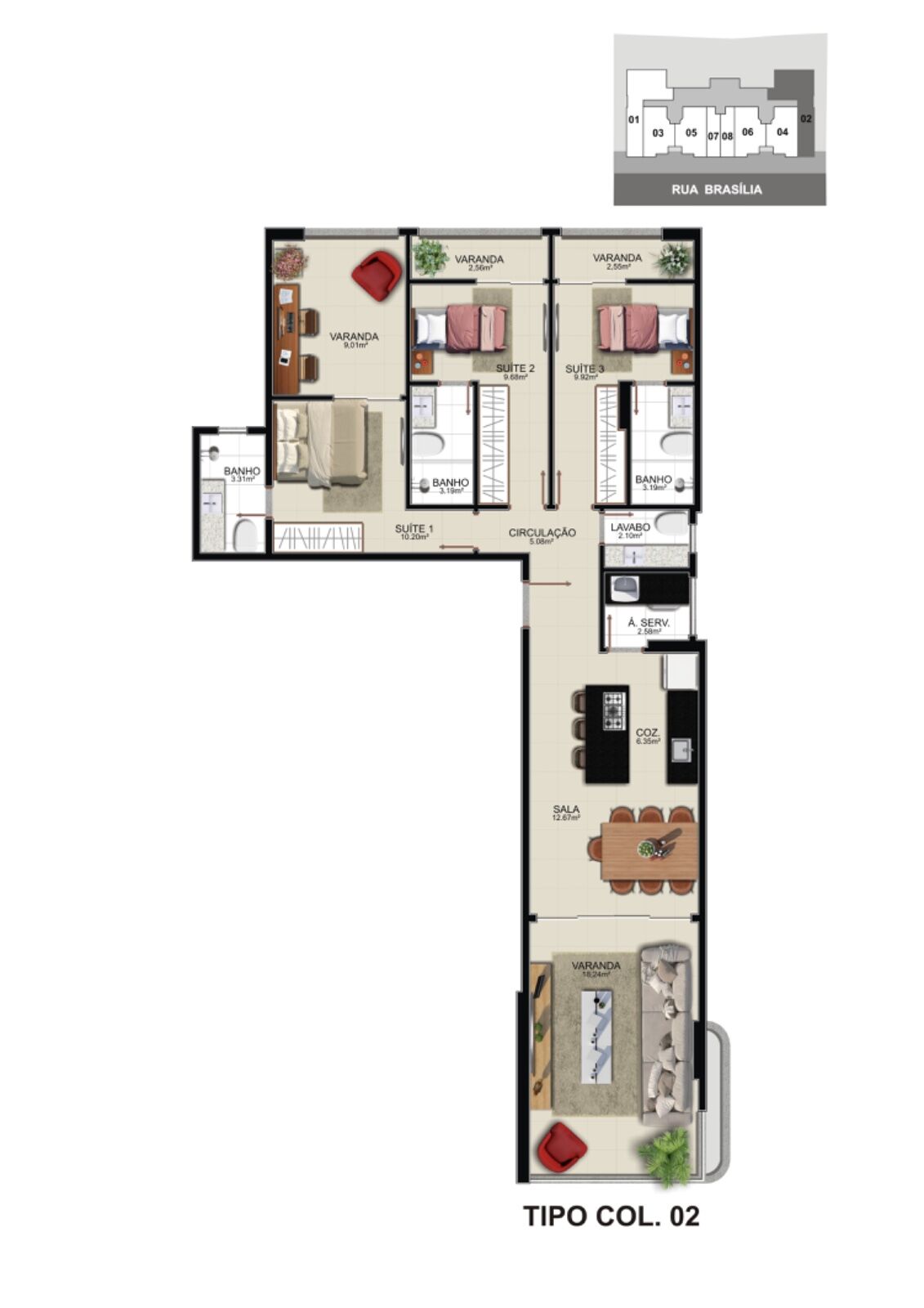 Apartamento à venda com 3 quartos, 120m² - Foto 19