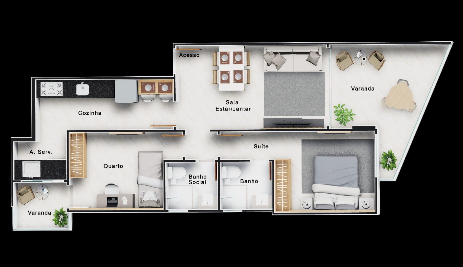 Apartamento à venda com 2 quartos, 67m² - Foto 9