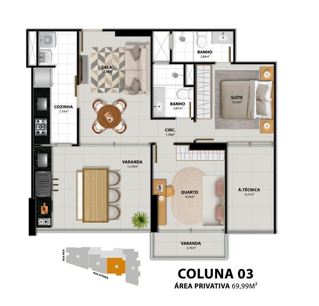 Apartamento à venda com 3 quartos, 108m² - Foto 6