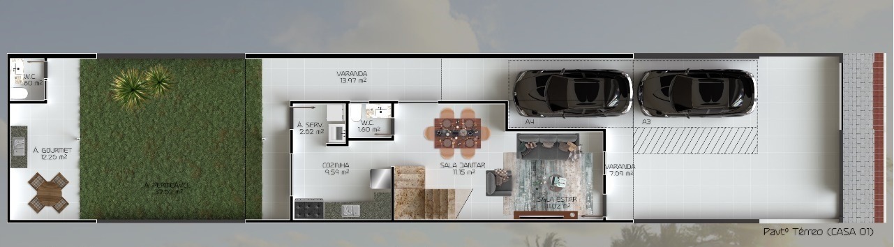 Casa à venda com 3 quartos, 122m² - Foto 3