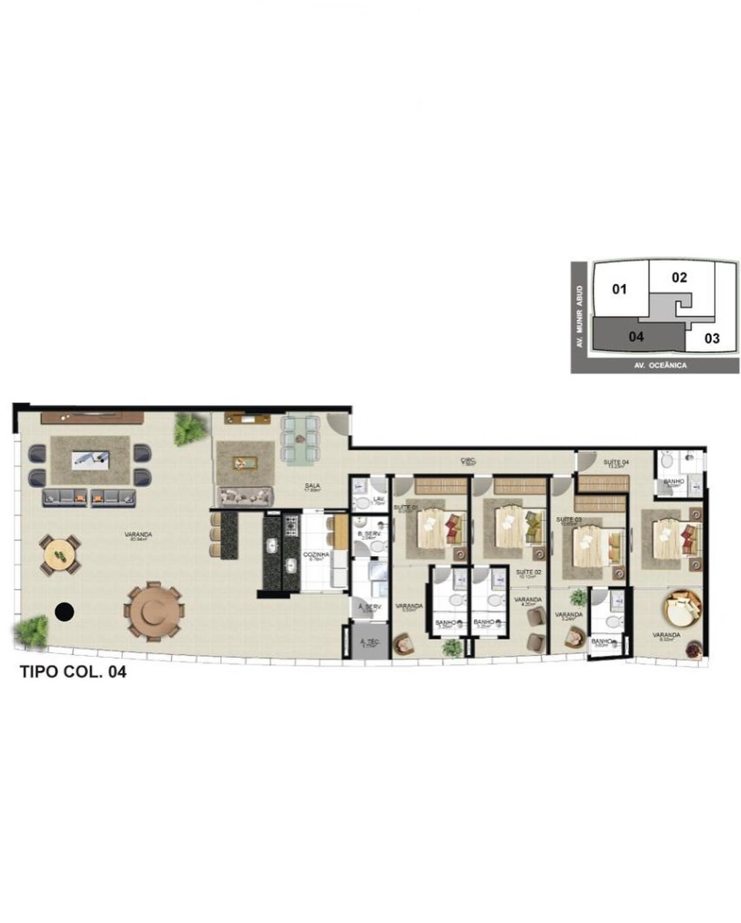 Apartamento à venda com 4 quartos, 222m² - Foto 10