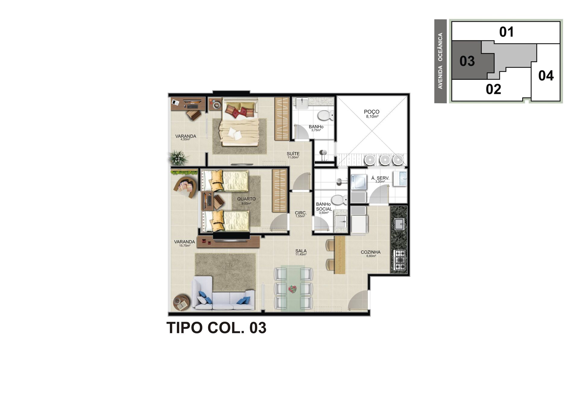 Apartamento à venda com 3 quartos, 106m² - Foto 15