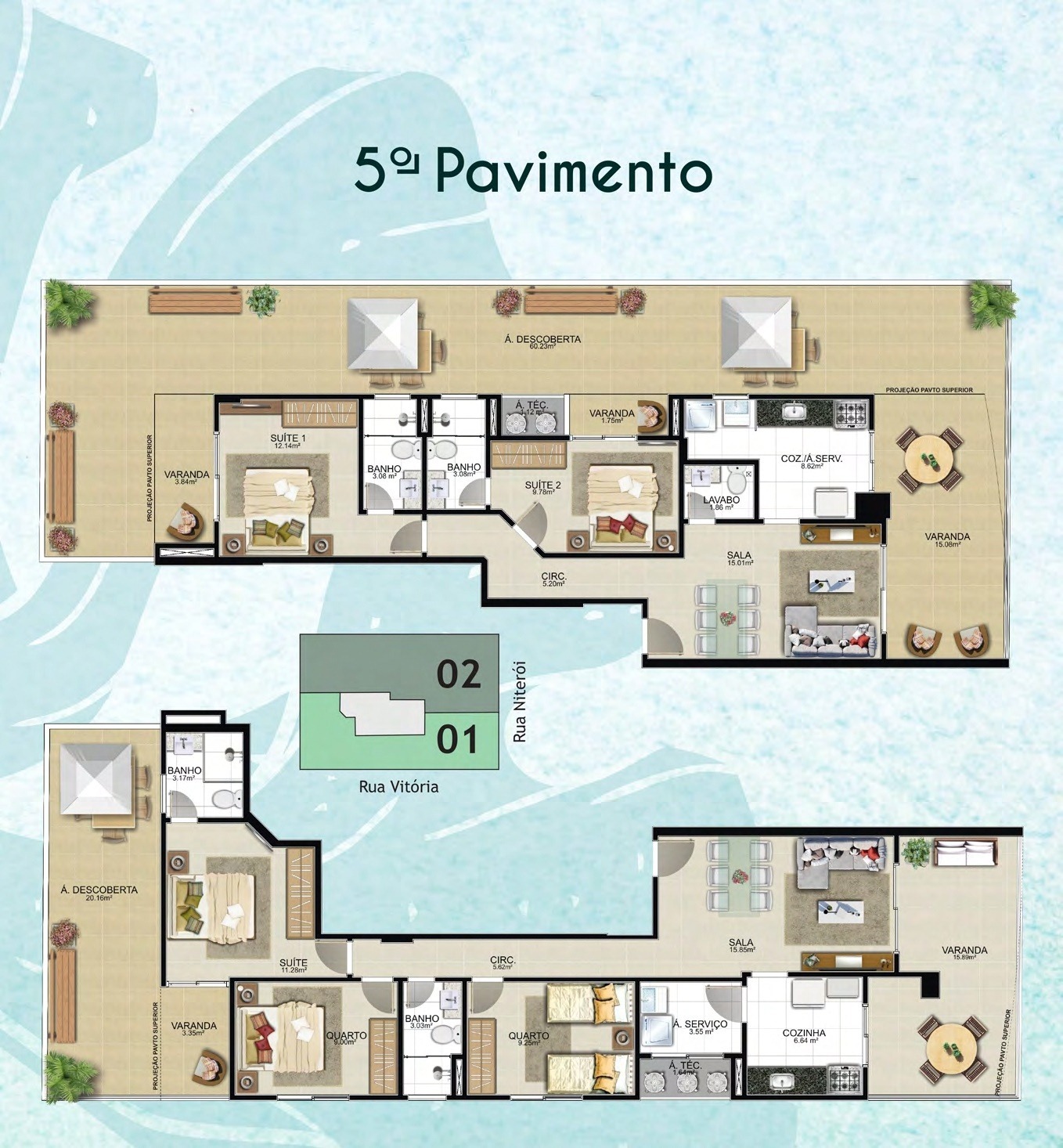 Apartamento à venda com 3 quartos, 101m² - Foto 2