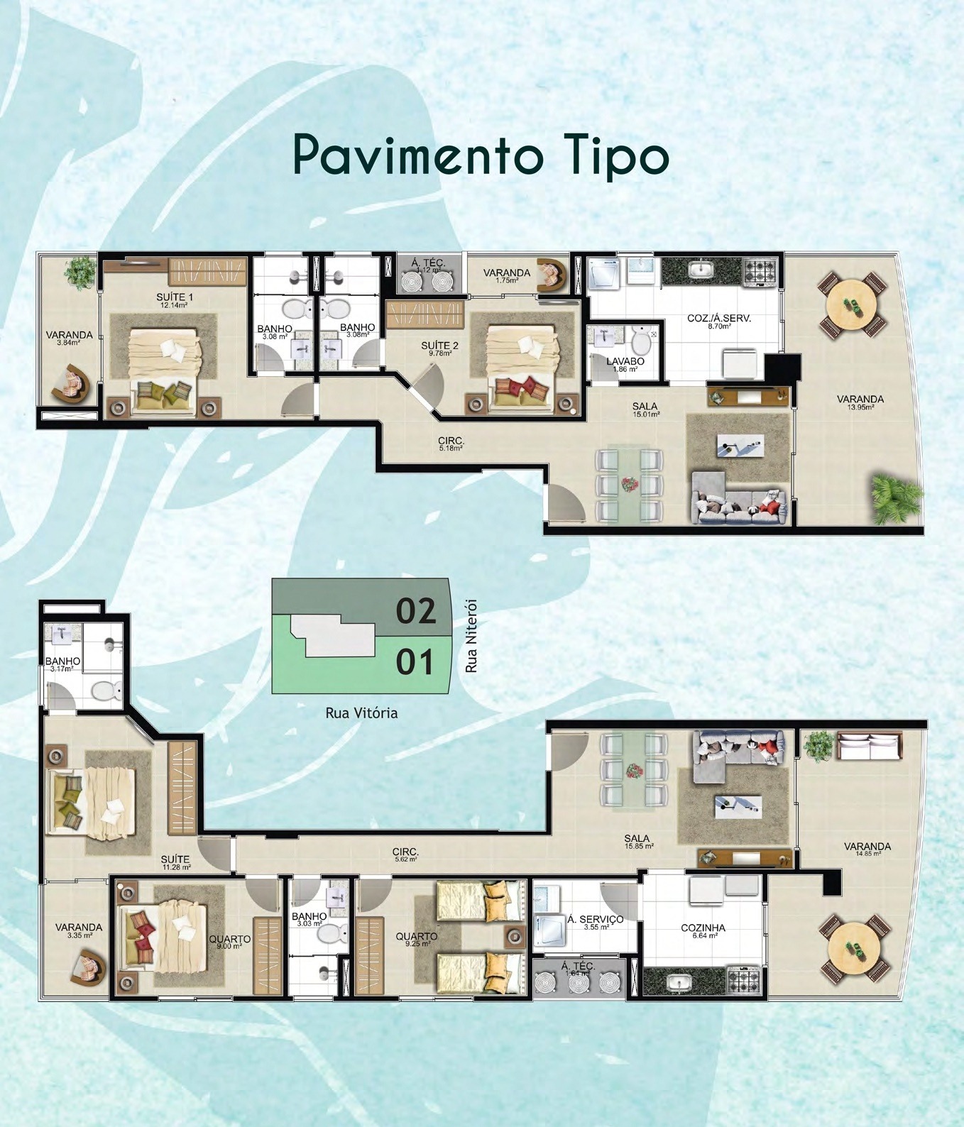 Apartamento à venda com 3 quartos, 101m² - Foto 3