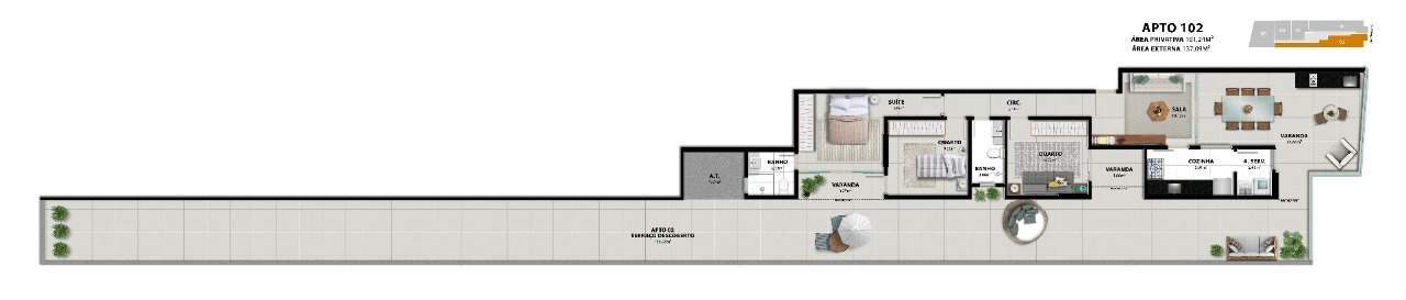 Apartamento à venda com 2 quartos, 72m² - Foto 19