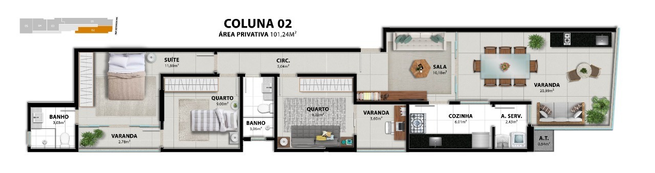 Apartamento à venda com 2 quartos, 72m² - Foto 22