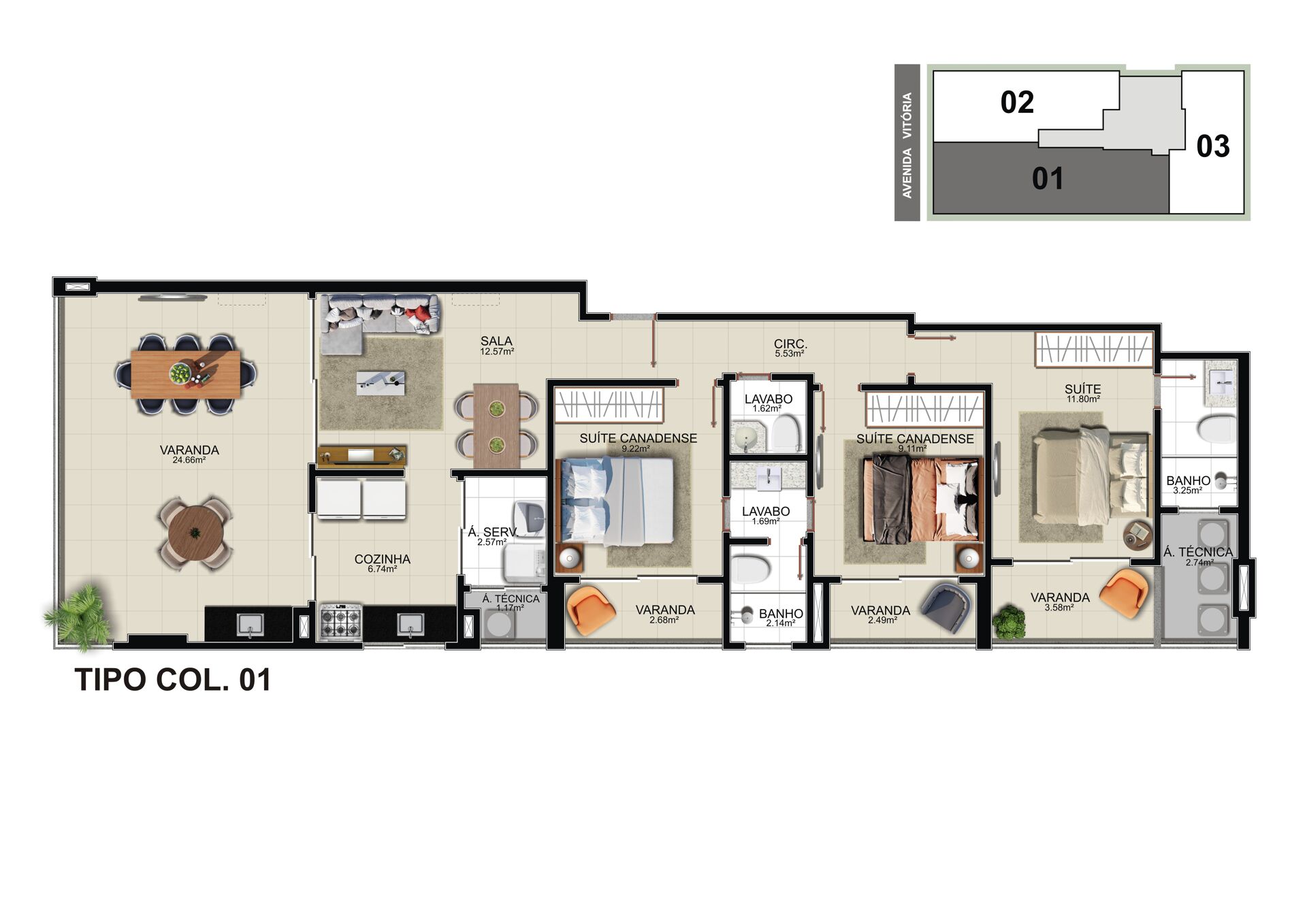 Apartamento à venda com 3 quartos, 117m² - Foto 5