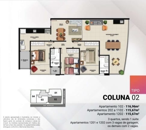 Apartamento à venda com 3 quartos, 118m² - Foto 14