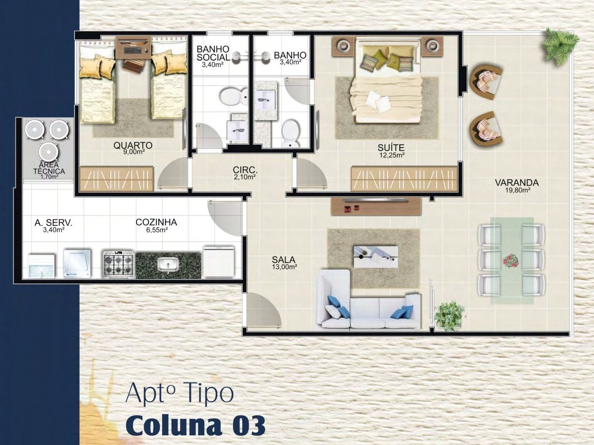 Apartamento à venda com 3 quartos, 93m² - Foto 4