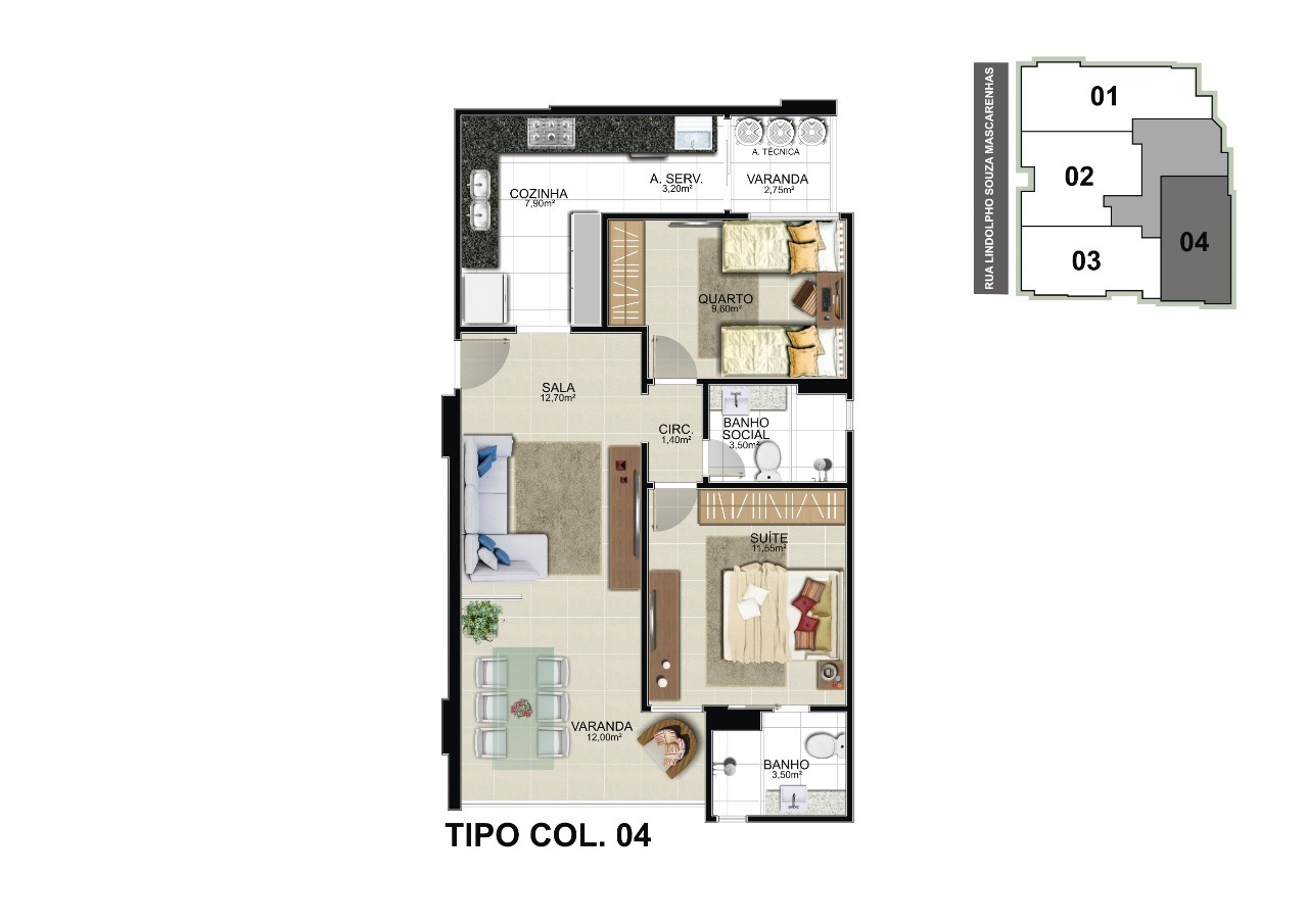 Apartamento à venda com 2 quartos, 73m² - Foto 16