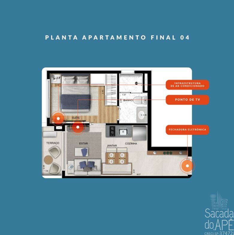Apartamento, 1 quarto, 31 m² - Foto 10