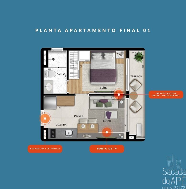 Apartamento, 1 quarto, 31 m² - Foto 9