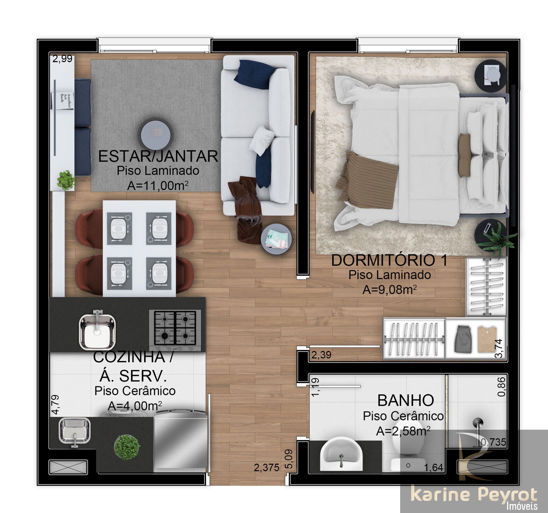 Apartamento à venda com 2 quartos, 46m² - Foto 17